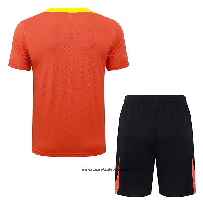 Chandal del Brasil 25-26 Manga Corta Naranja - Pantalon Corto
